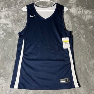 NWT Nike Mens Basketball Reversible Jersey Navy Blue White Engineered Size Small